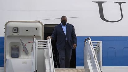 US Defence Secretary Lloyd Austin arrives in New Delhi