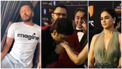 மனைவி முன்பே நடிகைக்கு முத்தம்..! கணவரை வெளுத்து வாங்கிய ஜெனிலியா... வைரலாகும் வீடியோ!