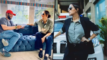 Neha Dhupia's cop look from the upcoming thriller, 'A Thursday' is out