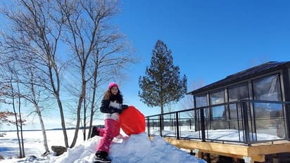 పిల్లలతో కలిసి మంచులో ఎంజాయ్‌ చేస్తున్న రంభ.. ఫోటోలు వైరల్‌