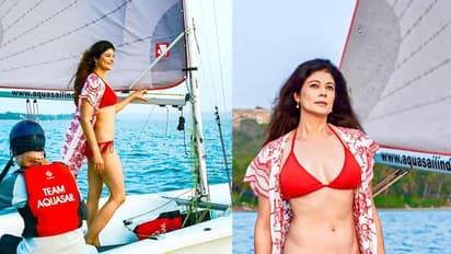 लाल बिकिनी और खुले बालों में समुंदर की लहरों पर मस्ती करती दिखी Akshay Kumar की Ex गर्लफ्रेंड