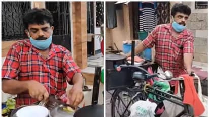 ചൂട് ദോശ മുന്നിൽ വച്ച് തന്നെ തയ്യാറാക്കും, വീട് വീടാന്തരം നടന്ന് സൈക്കിളിലാണ് വിൽപ്പന; വീഡിയോ കാണാം