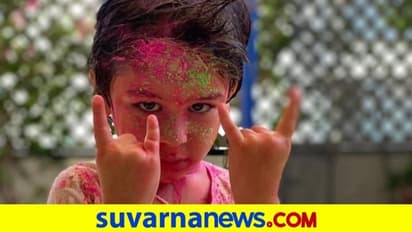 ಹೋಳಿ ಜೋಶ್‌ನಲ್ಲಿ ತೈಮೂರ್ ಅಲಿ ಖಾನ್