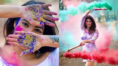 'വര്‍ണ്ണങ്ങളുടെ ഹോളി'; ഫോട്ടോഷൂട്ട് പങ്കുവച്ച് അമേയ മാത്യു