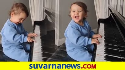 ಪಿಯಾನೋ ನುಡಿಸ್ತಿದ್ದಾನೆ ಆ್ಯಮಿ ಜಾಕ್ಸನ್‌ನ ಪುಟ್ಟ ಮಗ