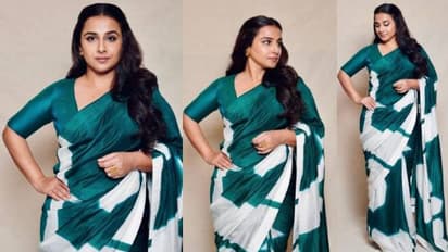 ഗ്രീനില്‍ തിളങ്ങി വിദ്യ ബാലന്‍; സാരിയുടെ വില 15,000 രൂപ