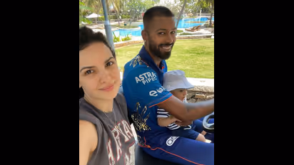 Hardik Pandya's wife Natasa Stankovic shares throwback pictures of her along with 3-month-old son Agastya
