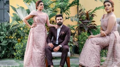 ഗൗണില്‍ തിളങ്ങി ദുര്‍ഗ കൃഷ്‍ണ; വിവാഹ റിസപ്ഷൻ ചിത്രങ്ങള്‍ വൈറല്‍