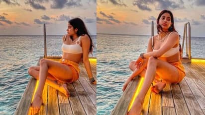 ബിക്കിനിയില്‍ സുന്ദരി; മാലിദ്വീപിലെ സൂര്യാസ്തമയ കാഴ്ചകൾ ആസ്വദിച്ച് ജാന്‍വി കപൂര്‍; ചിത്രങ്ങള്‍ വൈറല്‍