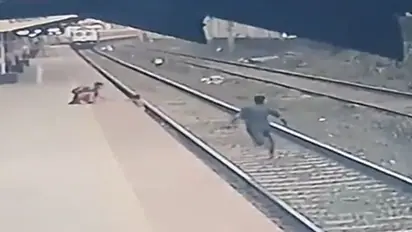 Railway man puts his own life at risk to save child from getting crushed