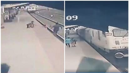 പാഞ്ഞടുക്കുന്ന ട്രെയിന് മുന്നില്‍ നിന്ന് കുട്ടിയെ രക്ഷിച്ച 'സൂപ്പര്‍മാന്‍' -വീഡിയോ