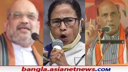 'বাংলার মানুষকে ১০ বছর বোকা বানিয়েছে', শাহ-রাজনাথের নিশানায় মমতা
