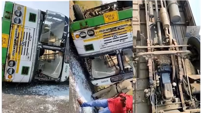 పల్టీలు కొట్టి, పొలాల్లోకి దూసుకెళ్లిన పల్లె వెలుగు బస్సు.. 30మందికి గాయాలు..(వీడియో)