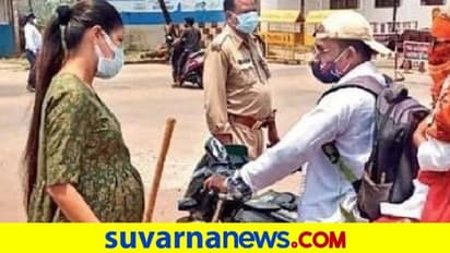 ಕೈಯ್ಯಲ್ಲಿ ಲಾಠಿ ಹಿಡಿದು, ರಸ್ತೆಯಲ್ಲಿ ಡ್ಯೂಟಿ: ಗರ್ಭಿಣಿ DSP ಫೋಟೋ ವೈರಲ್!