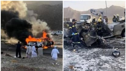 സൗദി അറേബ്യയില് വാഹനങ്ങള് കൂട്ടിയിടിച്ച് കത്തി നാല് പേര് മരിച്ചു