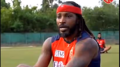 ಮೋಗಾಂಬೋ ಖುಷ್ ಹುವಾ: ಅಮರಿಶ್ ಪುರಿ ಡೈಲಾಗ್ ಹೇಳಿದ ಕ್ರಿಸ್ ಗೇಲ್!