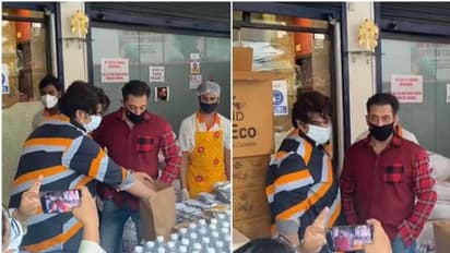 കൊവിഡ് മുന്നണി പോരാളികള്‍ക്ക് ഭക്ഷണമെത്തിച്ച് സല്‍മാന്‍ ഖാന്‍; വീഡിയോ വൈറല്‍