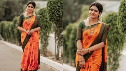 ട്രെഡീഷണല് സാരിയില് സുന്ദരിയായി ഗായത്രി അരുണ്