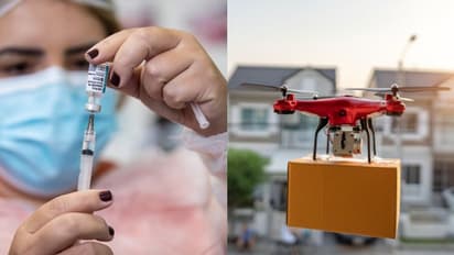 Covid19| ಡ್ರೋನ್‌ನಲ್ಲಿ ಕೋವಿಡ್‌ ಲಸಿಕೆ ಪೂರೈಕೆ..!