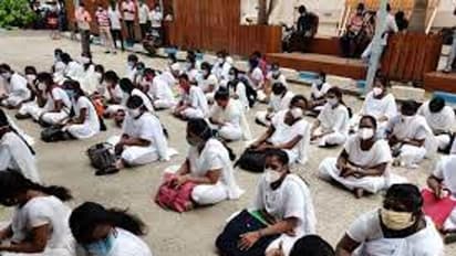 கொரோனா காலத்தில் தேவதை என்றார்கள்; தற்போது தெருவில் நிறுத்திவிட்டார்கள் - செவிலியர்கள் வேதனை