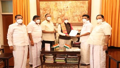 DMK chief MK Stalin meets Tamil Nadu Governor to stake claim to form government