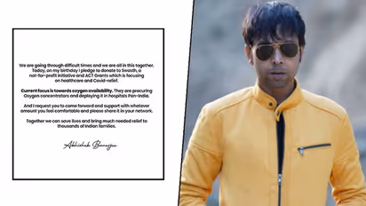 On account of his birthday Abhishek Banerjee pledges to donate to Covid-19 relief, shares post on Instagram