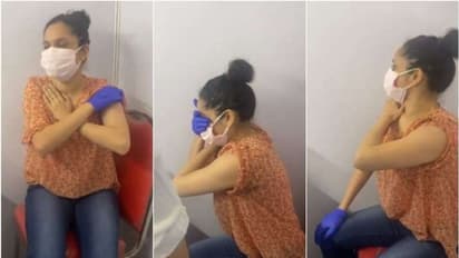 నెమ్మదిగా ప్లీజ్‌.. వ్యాక్సిన్‌ వేసుకుంటూ ఏడ్చేసిన హీరోయిన్‌ అంకిత లోఖండే