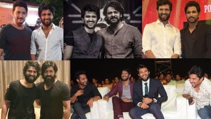 విజయ్‌ దేవరకొండ విత్‌ స్టార్స్ చిరంజీవి, ప్రభాస్‌, మహేష్‌, ఎన్టీఆర్, అల్లు అర్జున్‌, యష్‌.. అరుదైన చిత్రాలు