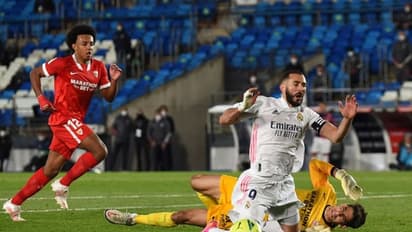 സ്പാനിഷ് ലീഗ് കിരീടം തുലാസില്; റയലിന് തിരിച്ചടി, സെവിയ്യയോട് സമനില