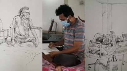 মারণ ভাইরাসে আক্রান্ত  নিজেও, তারপরও শিল্পকলায় সকলকে 'জীবনের জয়গান' শেখাচ্ছেন রায়গঞ্জের শিল্পী