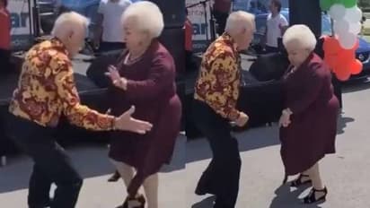 പ്രായമൊക്കെ വെറും നമ്പറല്ലേ; മനോഹരമായ നൃത്തച്ചുവടുകളുമായി മുത്തശ്ശിയും മുത്തശ്ശനും; വീഡിയോ