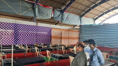 ಸಚಿವ ಬೊಮ್ಮಾಯಿ ಮನೆ ಆವರಣದಲ್ಲಿ ಕೋವಿಡ್‌ ಆರೈಕೆ ಕೇಂದ್ರ