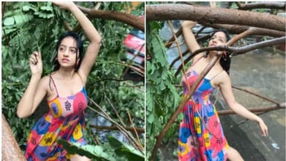 ടൗട്ടേ ചുഴലിക്കാറ്റിൽ തകർന്ന മരങ്ങൾക്കിടയിൽ നിന്ന് നടിയുടെ ഫോട്ടോഷൂട്ട്, വിമർശിച്ച് സോഷ്യൽ മീഡിയ