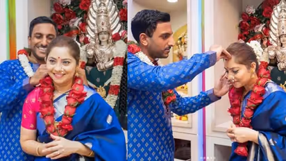 न बैंड-बाजा न बरात, 33 साल की TV एक्ट्रेस ने मंगेतर संग मंदिर में लिए फेरे, सिम्पल लुक में आई नजर