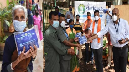 கொரோனாவுக்கு எதிரான போரில் மக்களுக்காக களத்தில் நிற்கும் நம்ம பெங்களூரு அறக்கட்டளை..! ஏழை மக்களுக்கு உதவி