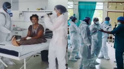 'ഒറ്റയ്ക്കല്ല, ഒപ്പമുണ്ട്'; കൊവിഡ് രോഗികള്‍ക്കായി പാട്ടും നൃത്തവുമായി ആരോഗ്യ പ്രവർത്തകർ; വീഡിയോ