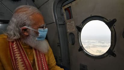 Cyclone Yaas: PM Modi takes aerial tour, reviews damages in Odisha