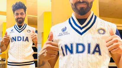 వరల్డ్ టెస్టు ఛాంపియన్‌షిప్ ఫైనల్ కోసం టీమిండియాకి కొత్త జెర్సీ... లుక్ రివీల్ చేసిన జడేజా...