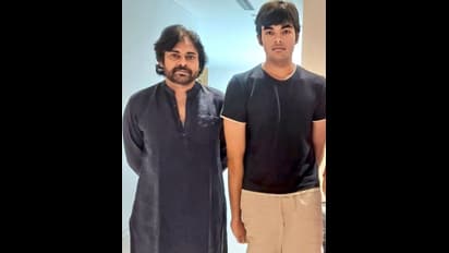 నాన్న పవన్ తో అకీరా... వీడు ఆరున్నర అడుగుల బులెట్!