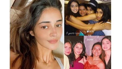 Ananya Panday shares 'Then vs Now' picture with her childhood girl gang, looks super cute