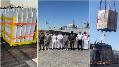 സൗദിയില് നിന്ന് ഓക്സിജനും മെഡിക്കല് ഉപകരണങ്ങളും കൊണ്ടുപോകാന് ഇന്ത്യന് യുദ്ധക്കപ്പലെത്തി