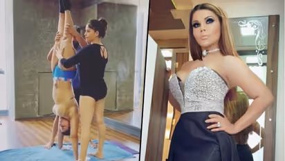 Rakhi Sawant shows off her flexible body, does Yoga with a twist; Watch video