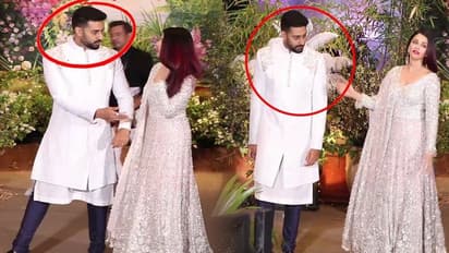 When angry, Abhishek Bachchan walks away from Aishwarya Rai, leaving her alone (Watch Video)