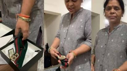 ‘ബെൽറ്റിന് 35000 രൂപയോ? 150ന് കിട്ടിയേനെ’; മകളുടെ ഷോപ്പിങ് കണ്ട് കണ്ണു തള്ളി അമ്മ; വീഡിയോ വൈറല്‍