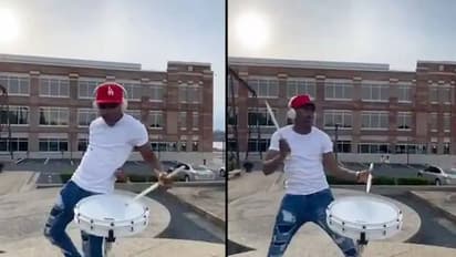 ഡ്രം വായനയ്ക്കിടെ കിടിലന്‍ ഡാന്‍സും, വൈറലായി വീഡിയോ