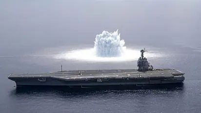 US Navy gives its most expensive aircraft carrier a shock test