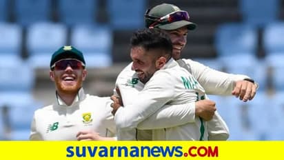 ವಿಂಡೀಸ್ ಎದುರು ಹ್ಯಾಟ್ರಿಕ್ ವಿಕೆಟ್ ಕಬಳಿಸಿದ ಕೇಶವ್ ಮಹಾರಾಜ್