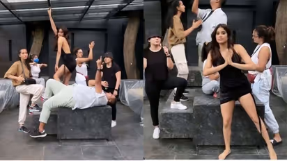 Janhvi Kapoor twerks her way with 'Aksa Gang' in backless black dress, Watch video