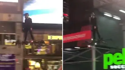 Man flies hoverboard at New York’s Times Square, leaves netizens amazed