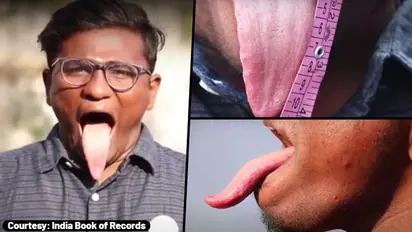 Tamil Nadu Youth Breaks Record For Having the Longest Tongue; Watch Video